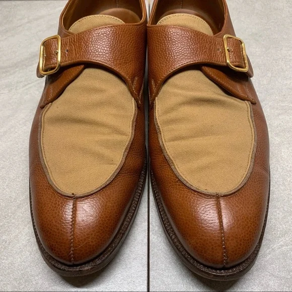 Crockett & Jones Hampsted leather + canvas shoes 9.5 D